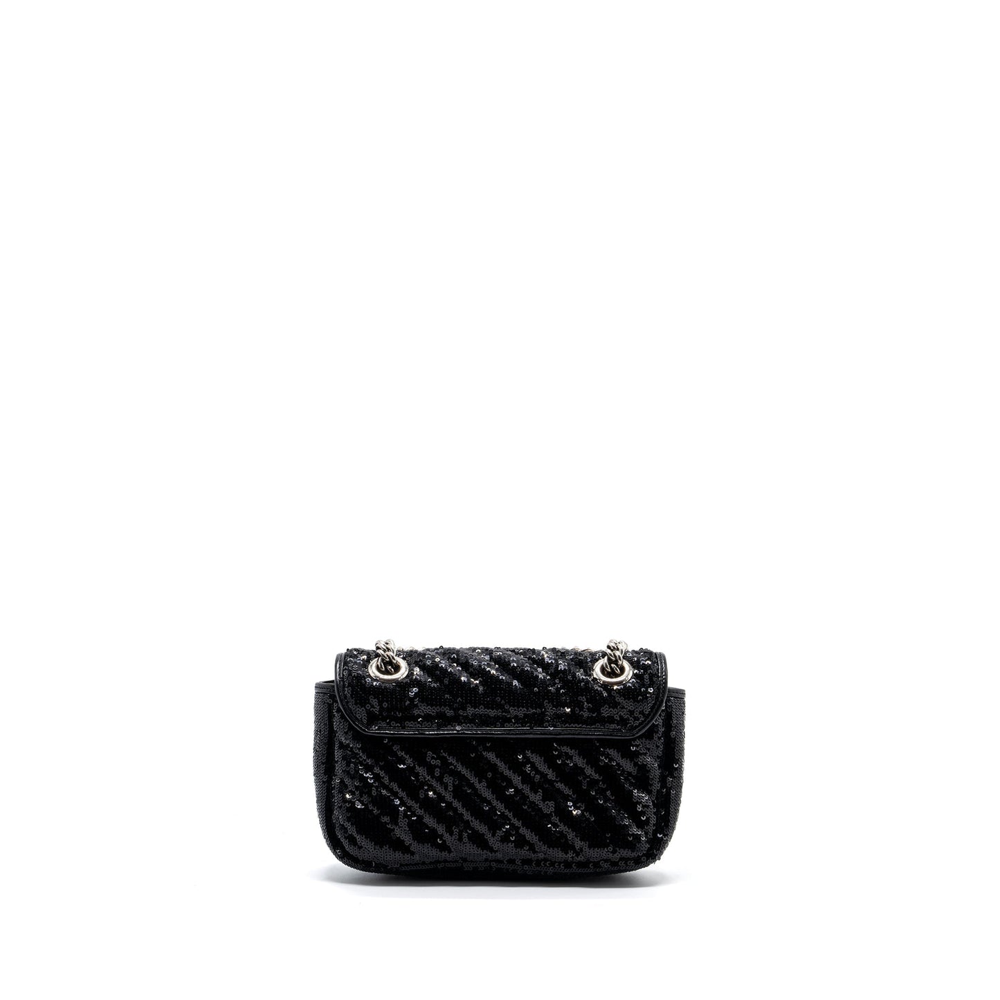Gucci Marmont Bag Sequin Shw Matelasse Black Travel Bag