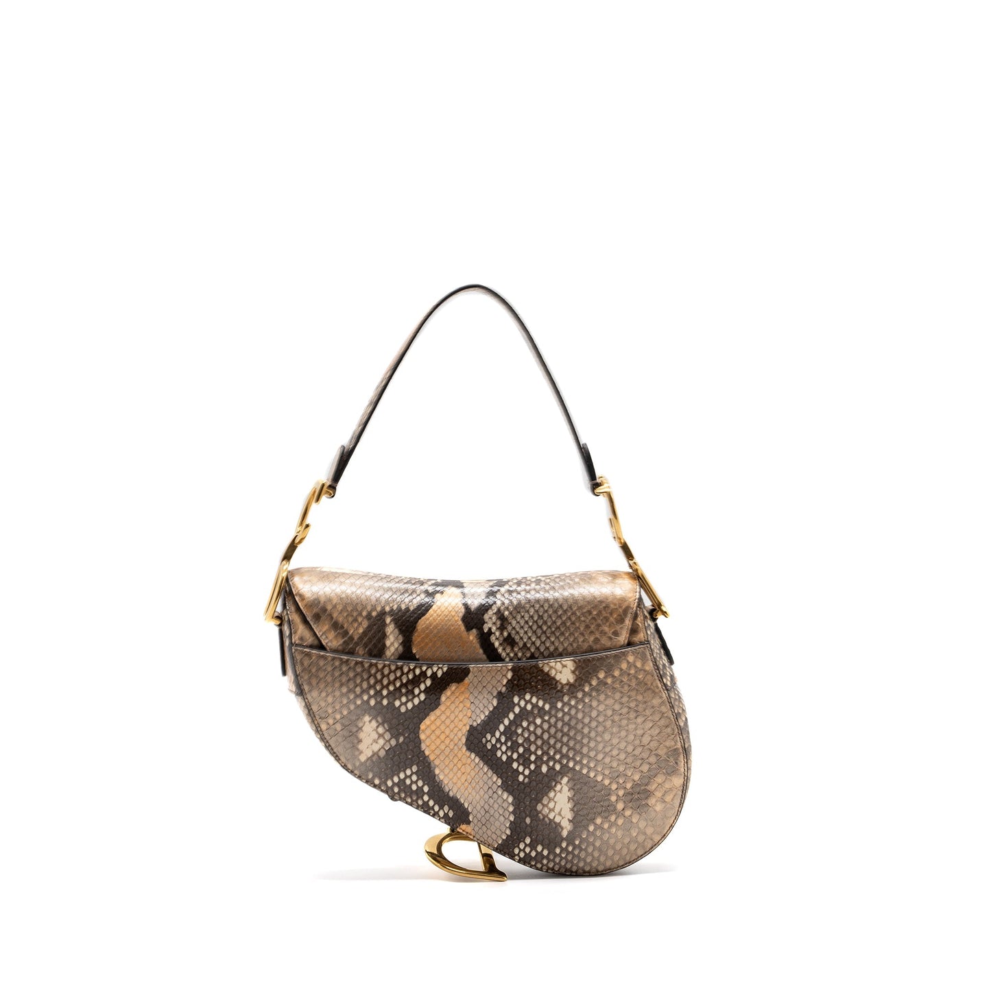 Dior Saddle Purse Python Multicolor Handbag Medium Travel Bag