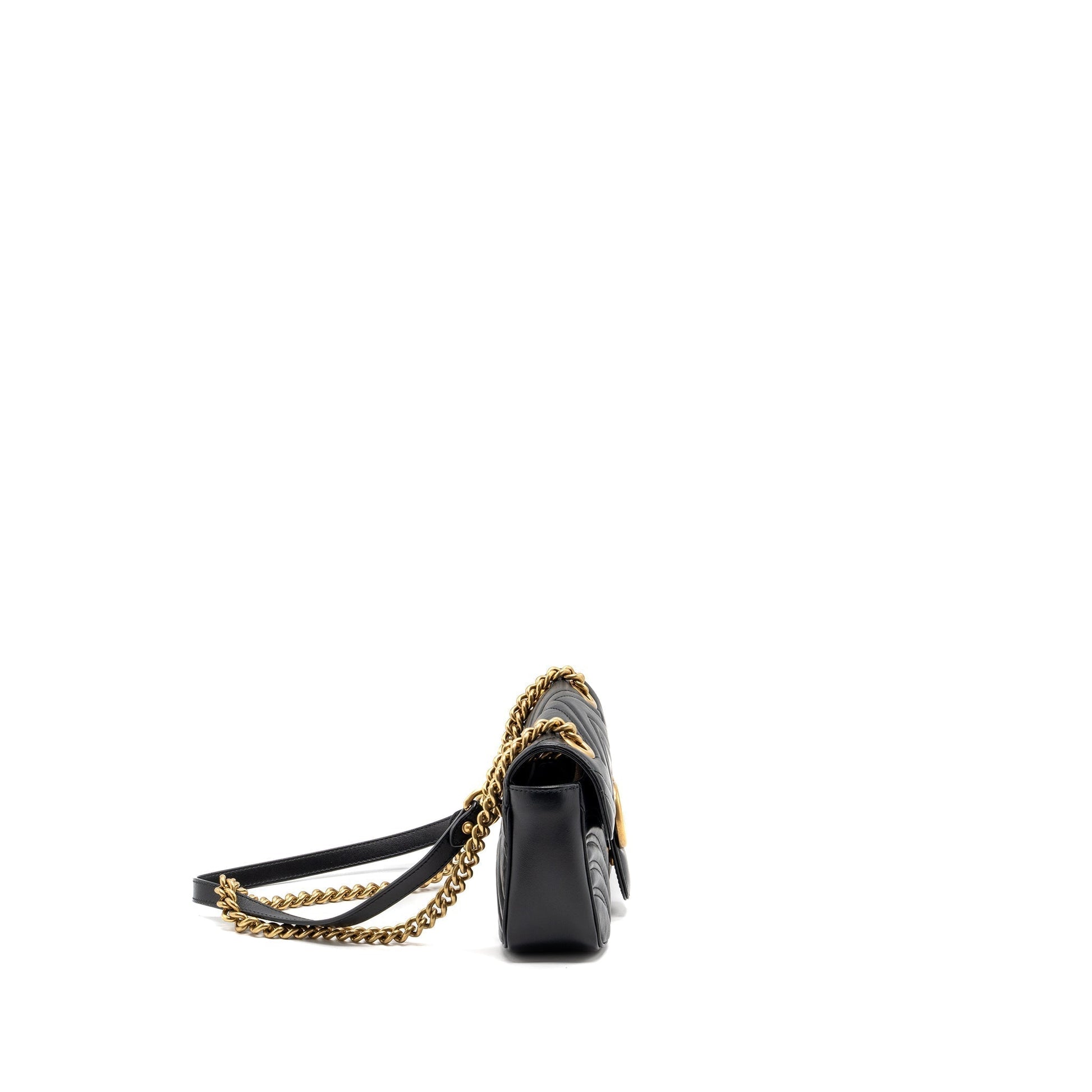 Gucci Marmont Bag Calfskin Black Mini Travel Bag