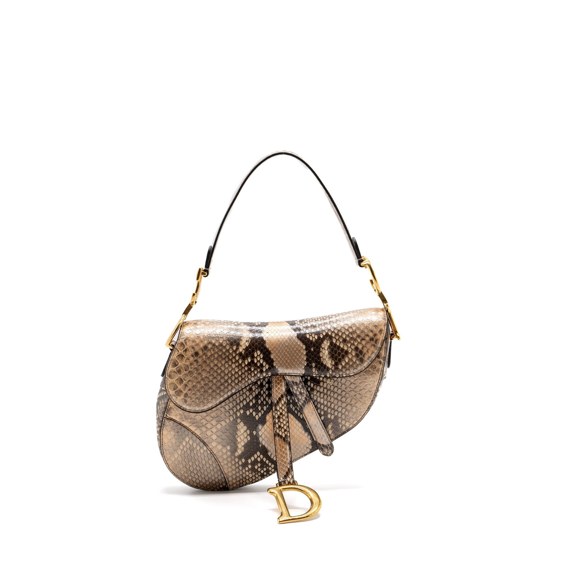 Dior Saddle Purse Python Multicolor Handbag Medium Travel Bag