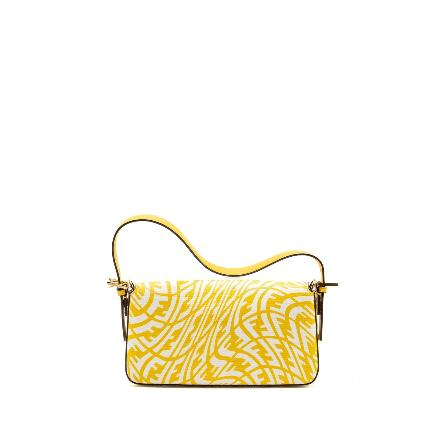 Fendi Baguette Vetrificato Vertigo Print Handbag Canvas Shoulder Bag