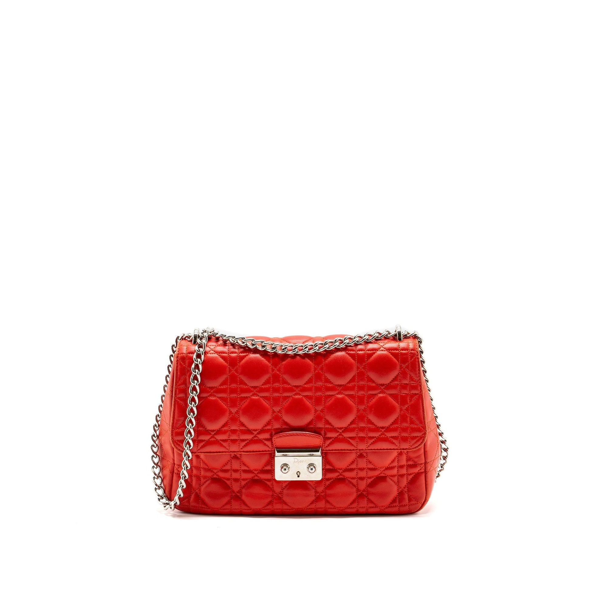Dior Miss Purse Lambskin Handbag Red Mini Travel Bag