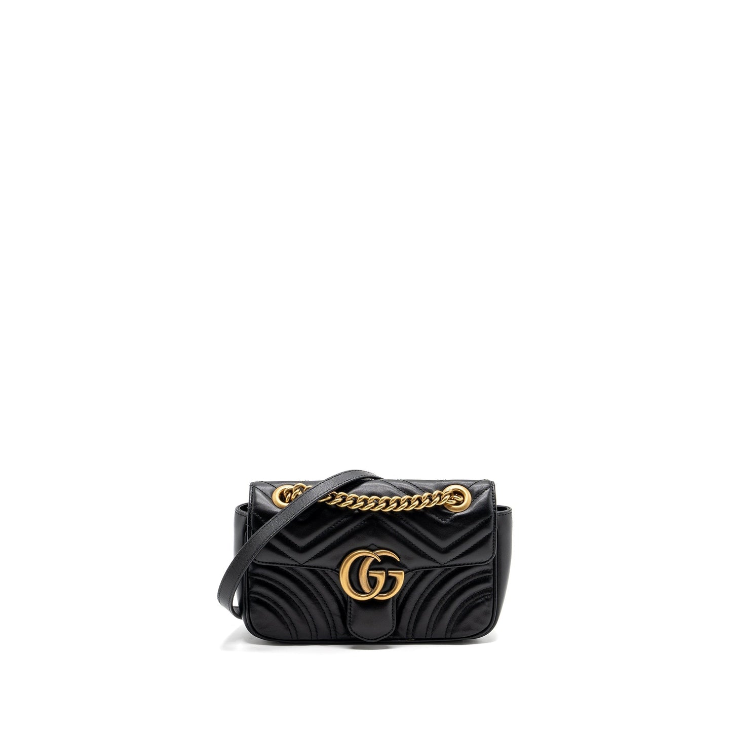 Gucci Marmont Bag Calfskin Black Mini Travel Bag