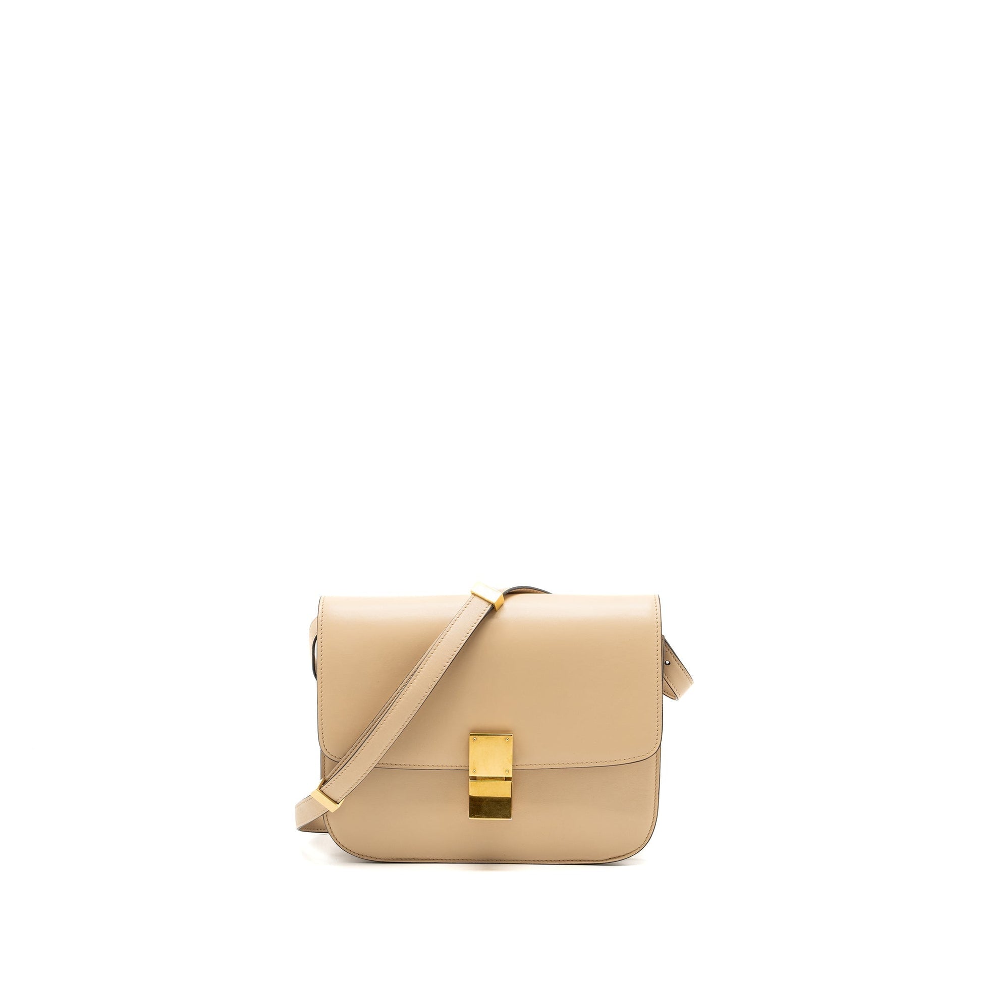 Celine Classic Box Purse Calfskin Light Handbag Pink Medium Travel Bag