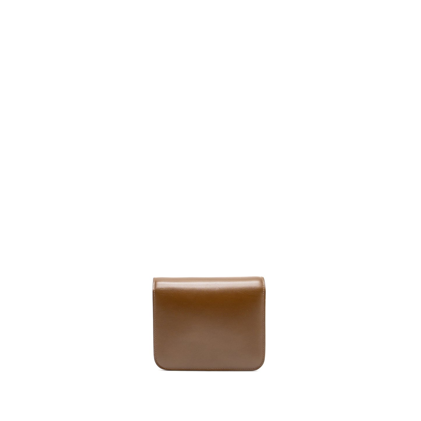 Celine Teen Classic Box Purse Calfskin Handbag Brown Travel Bag