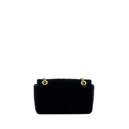 Gucci Marmont Bag Velvet Black Small Travel Bag