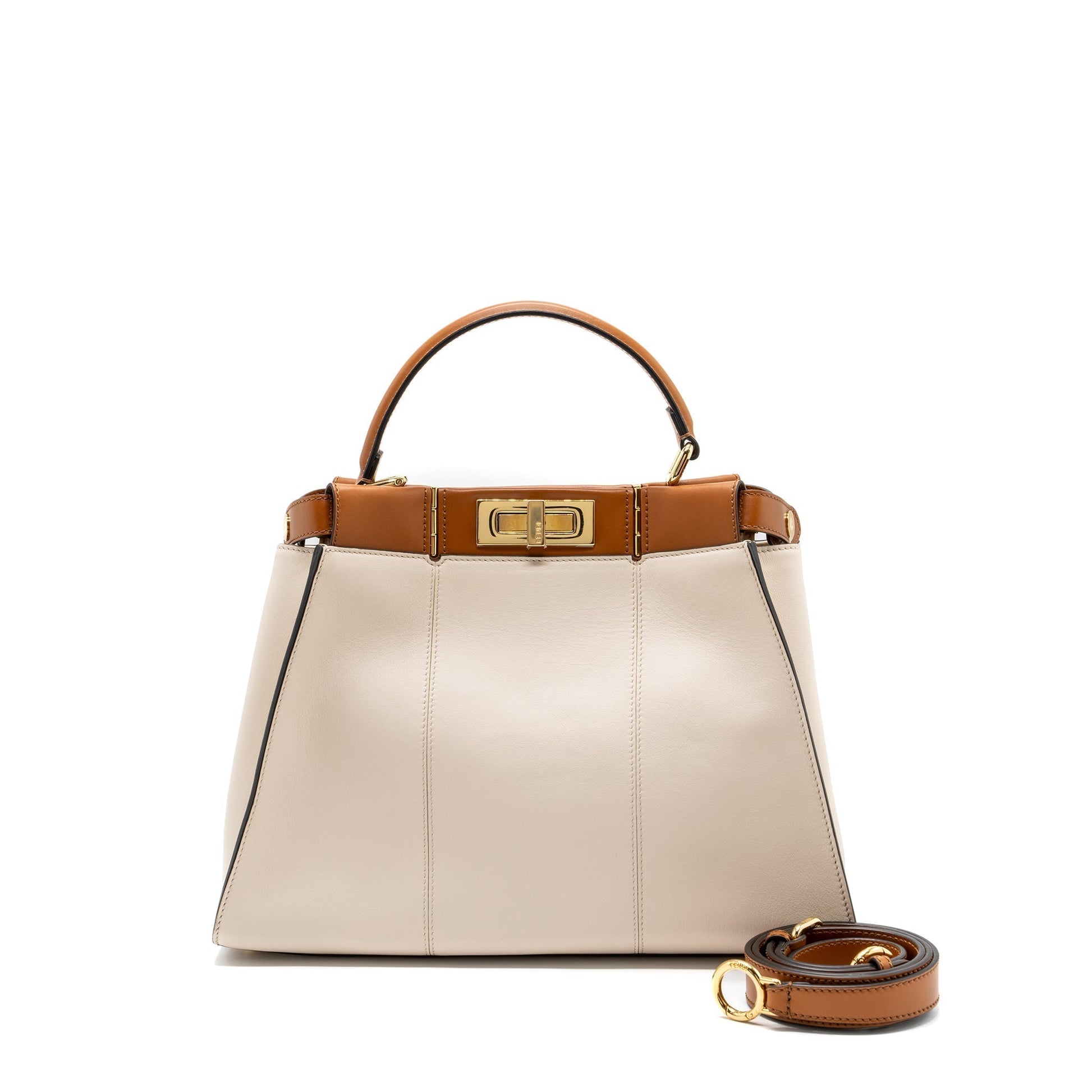 Fendi Peekaboo Purse Calfskin Multicolour Medium Travel Bag