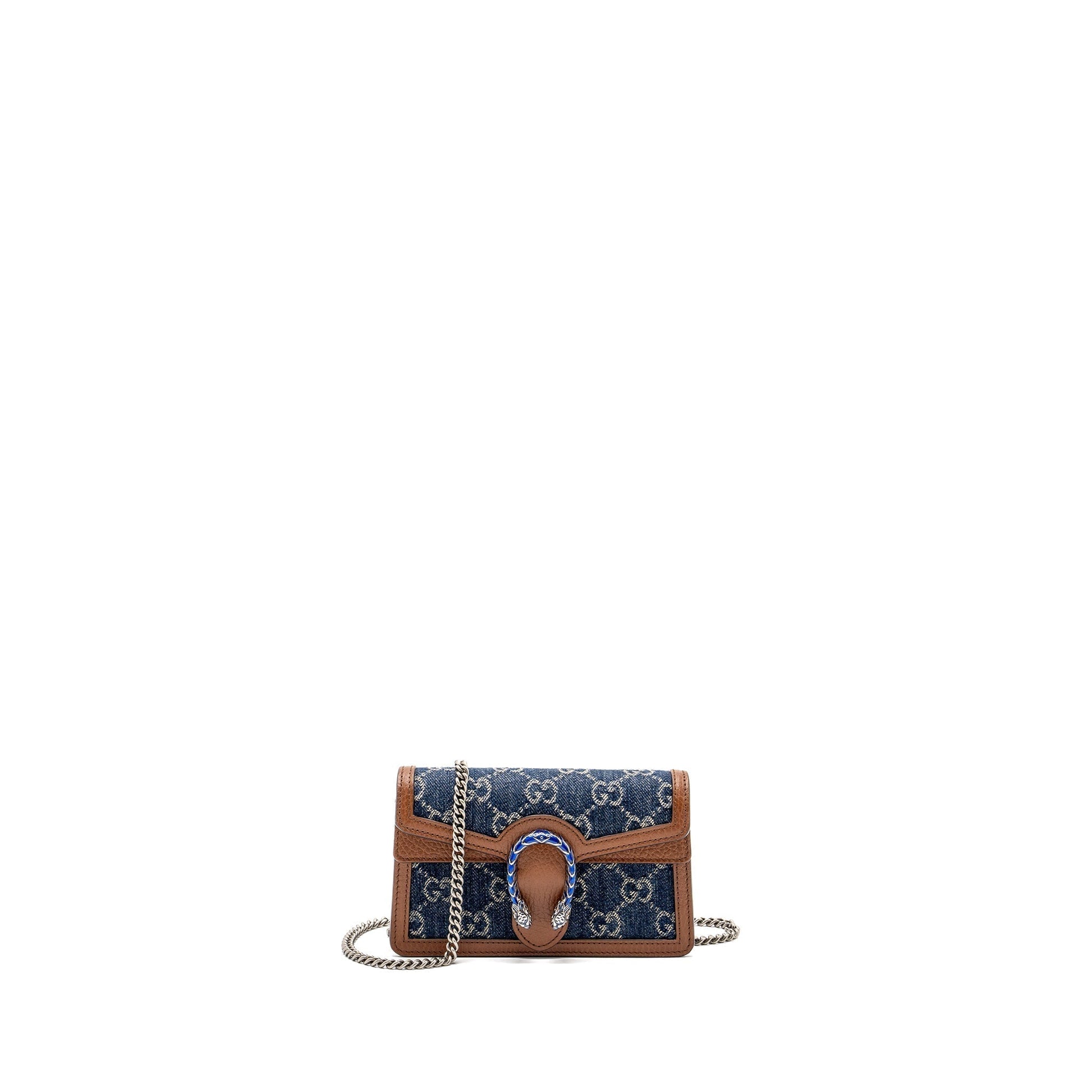 Gucci Dionysus Super Mini Shw Handbag Leather Denim Travel Bag