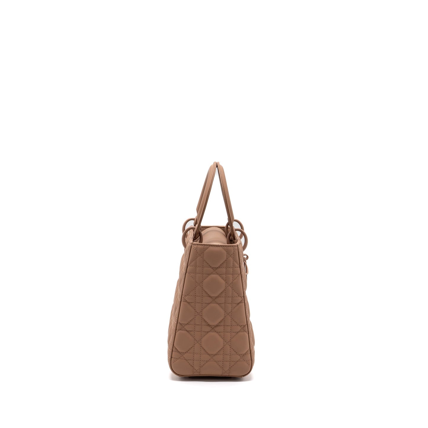 Dior Lady Cannage Calfskin Blush Ultramatte Handbag Medium Travel Bag