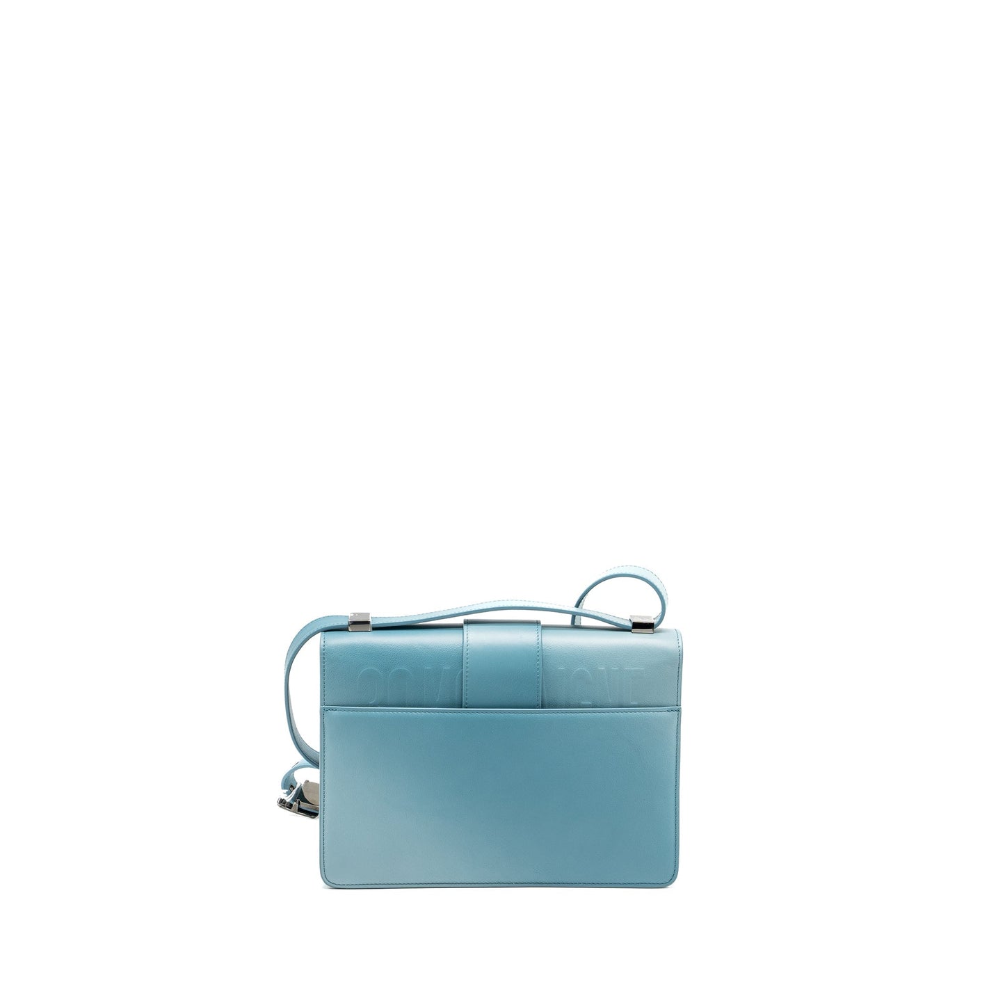 Dior Montaigne Flap Purse Calfskin Gradient With Hardware Black Blue Travel Bag