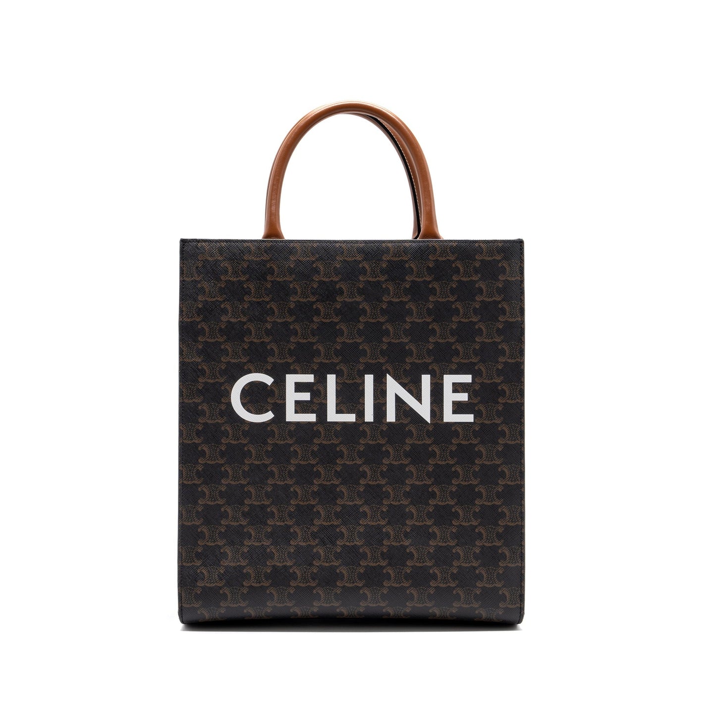 Luxury Vertical Cabas Triomphe Handbag Leather Canvas Travel Bag