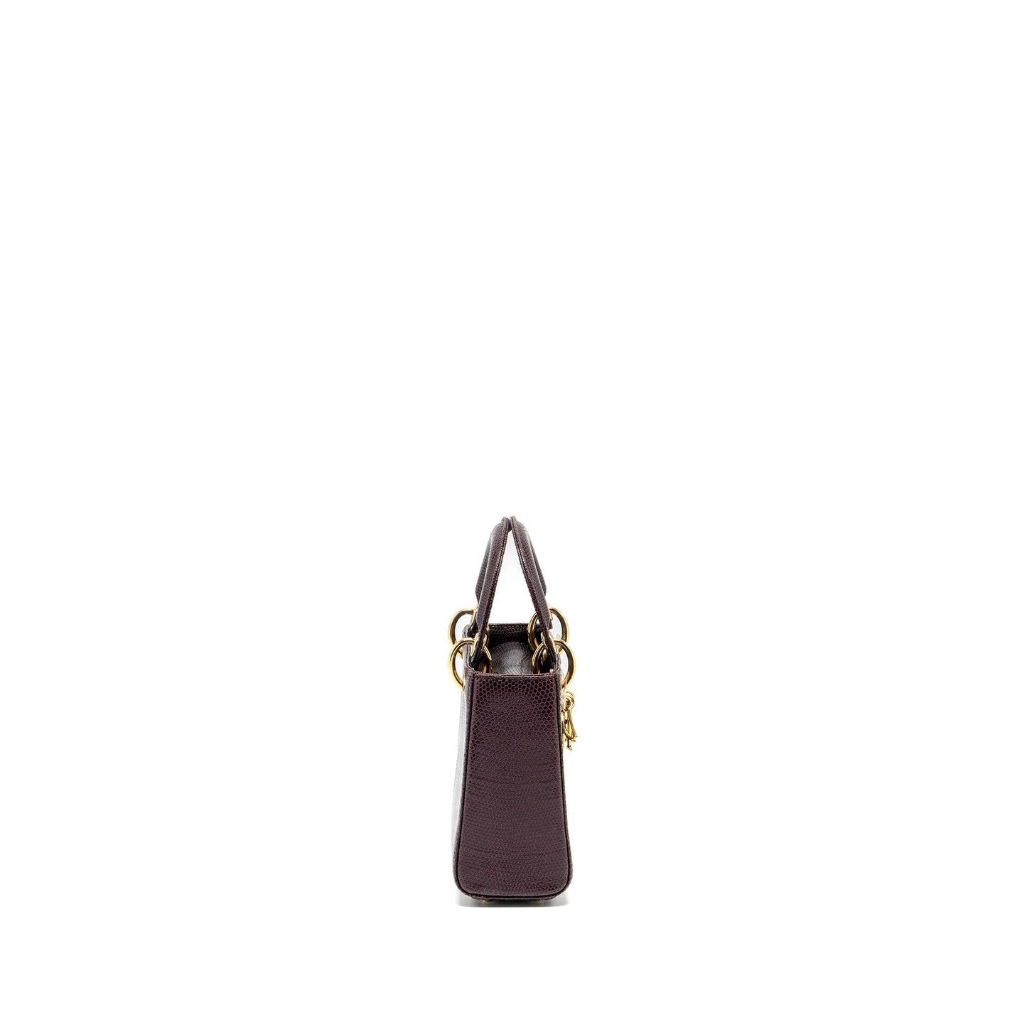 Dior Lady Lizard Burgundy Handbag Mini Travel Bag
