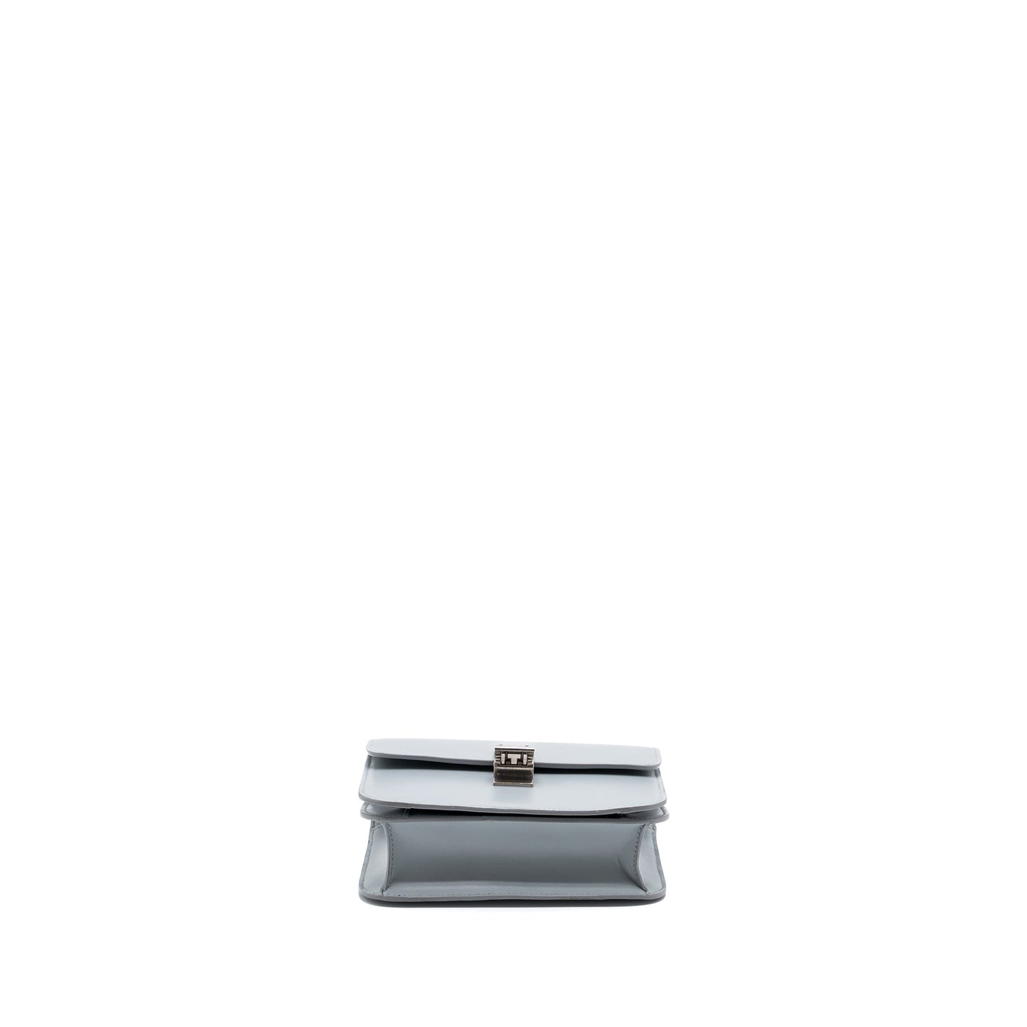 Celine Teen Classic Purse Box Calfskin Light Grey Travel Bag