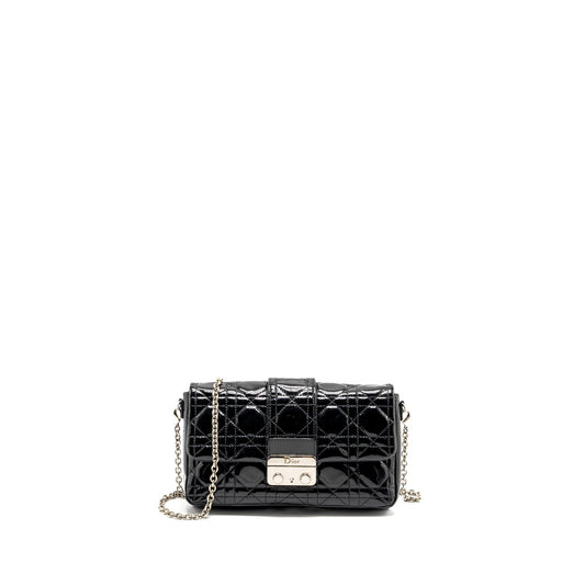 Dior Miss Pochette Patent Handbag Black Travel Bag