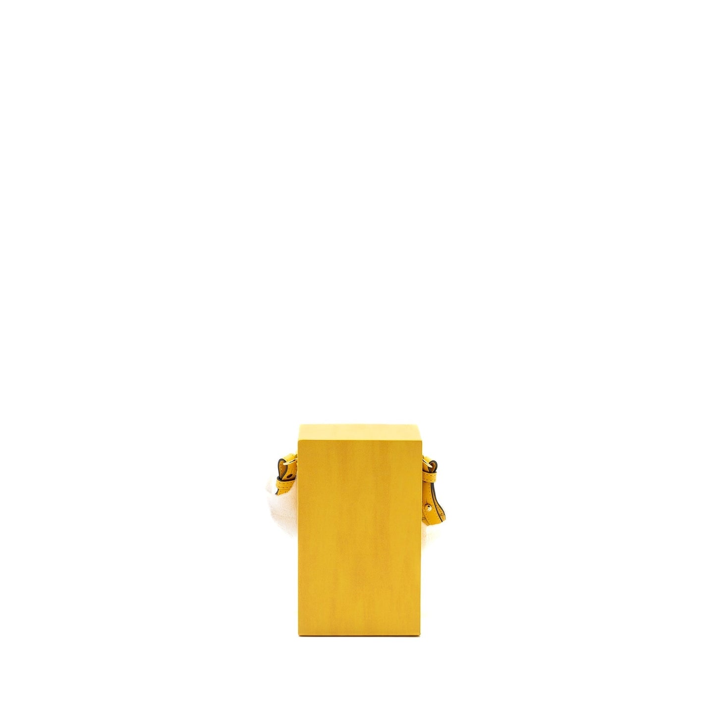 Fendi Vertical Box Purse Calfskin Yellow Mini Shoulder Bag