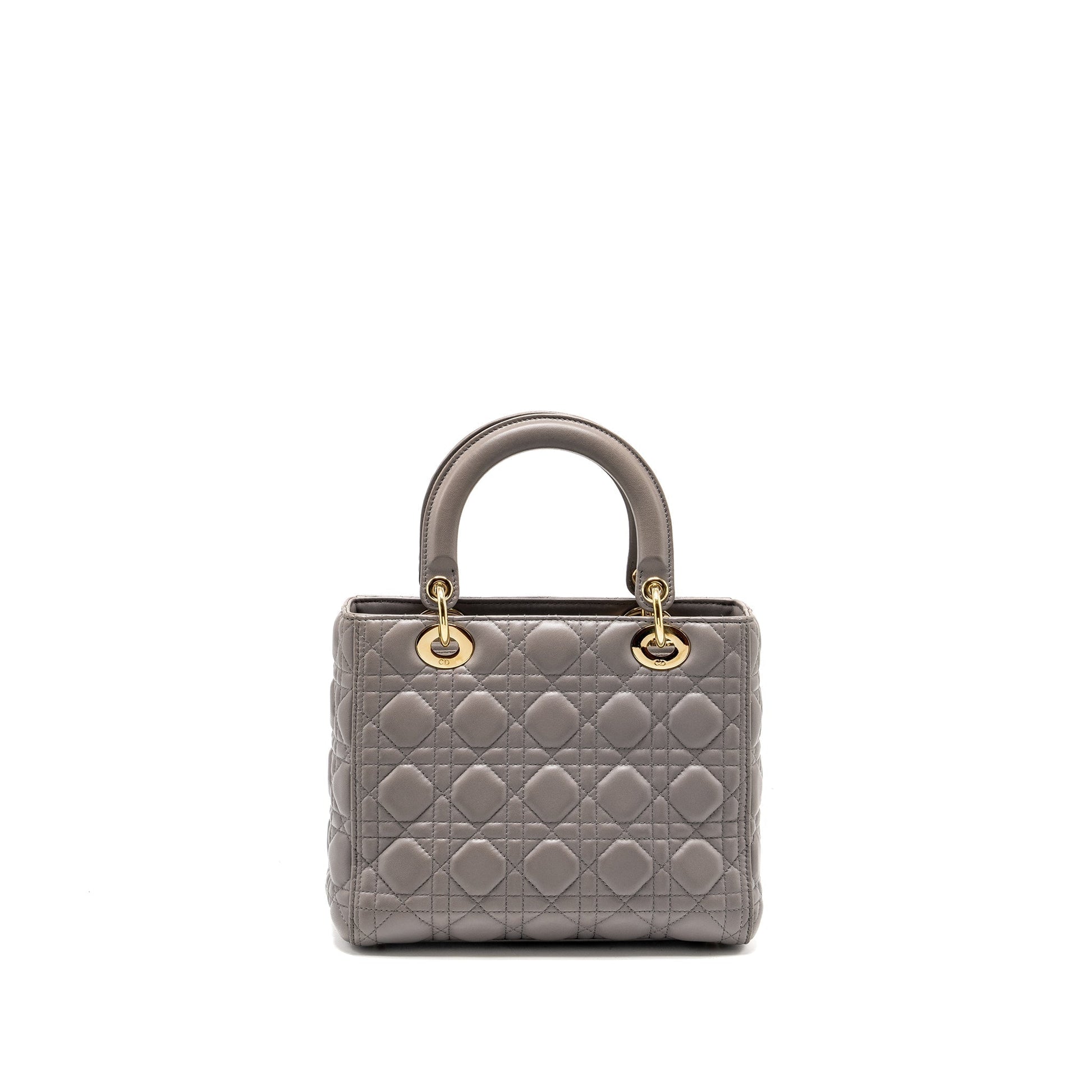 Dior Lady Lambskin Grey Handbag Medium Travel Bag