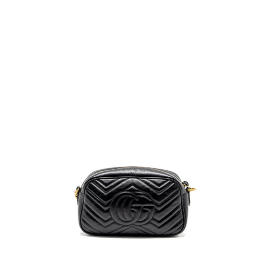 Gucci Marmont Camera Bag Calfskin Black Travel Bag