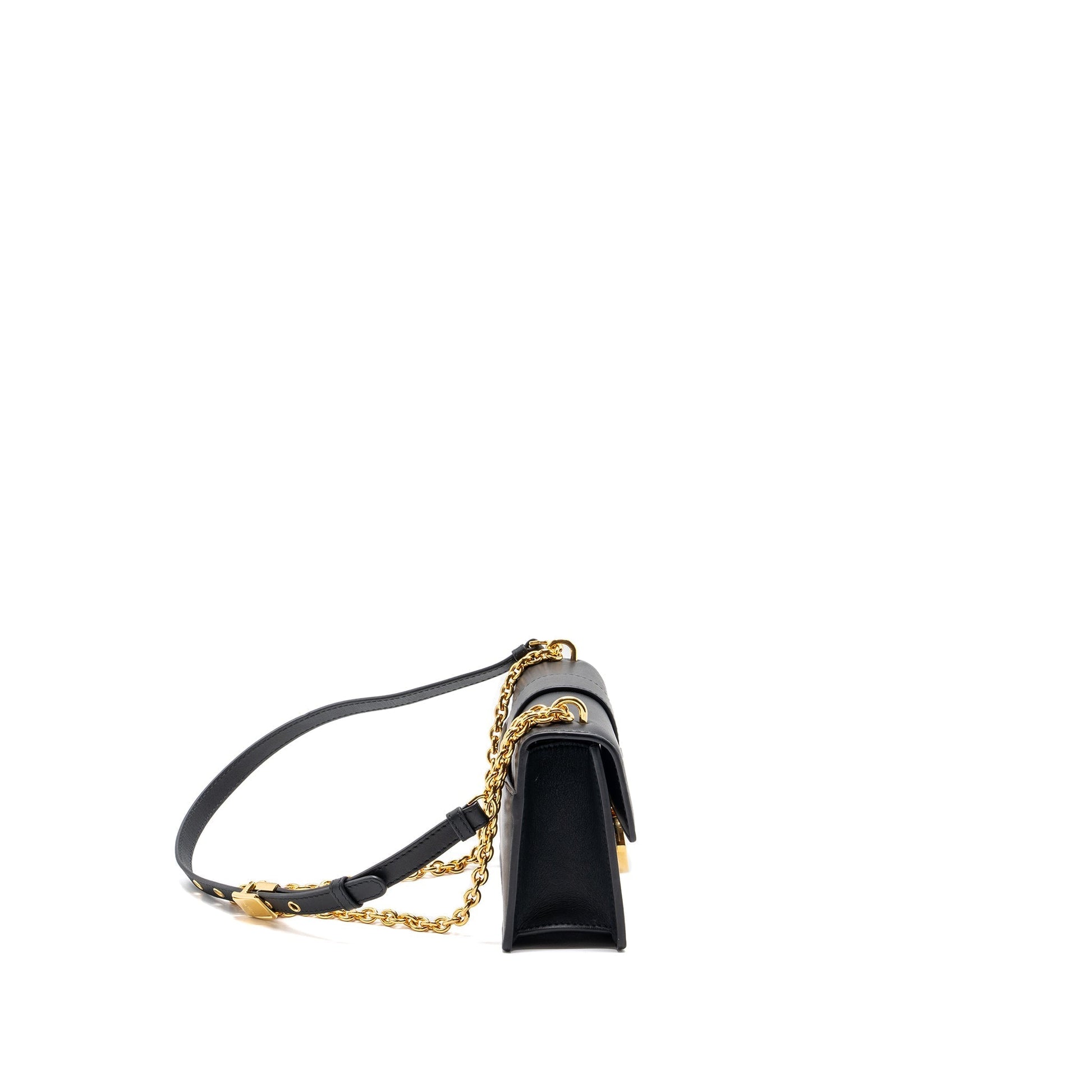 Dior Montaigne East West Purse With Calfskin Handbag Black Chain Travel Bag