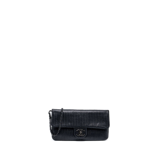 Chanel Flap Lambskin Hardware Black Clutch Bag