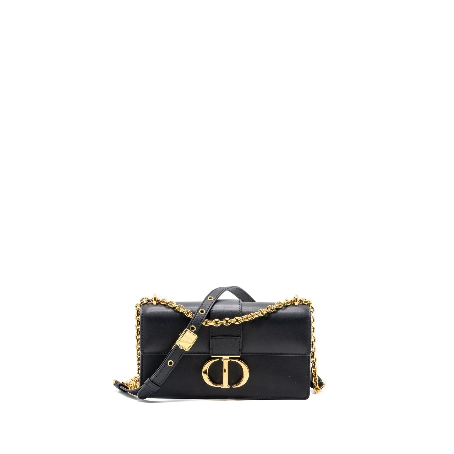 Dior Montaigne East West Purse With Calfskin Handbag Black Chain Travel Bag