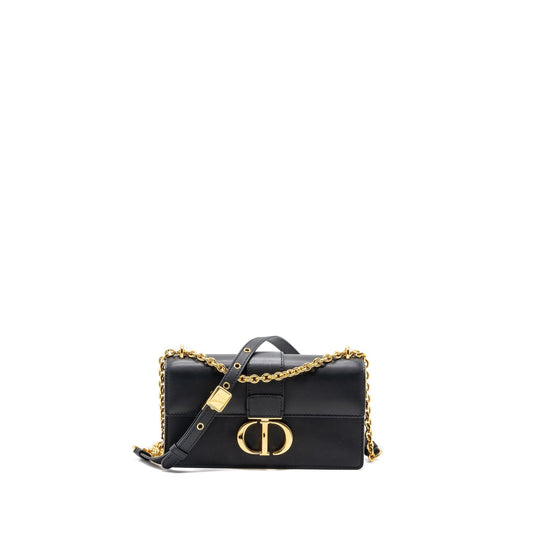 Dior Montaigne East West Purse With Calfskin Handbag Black Chain Travel Bag