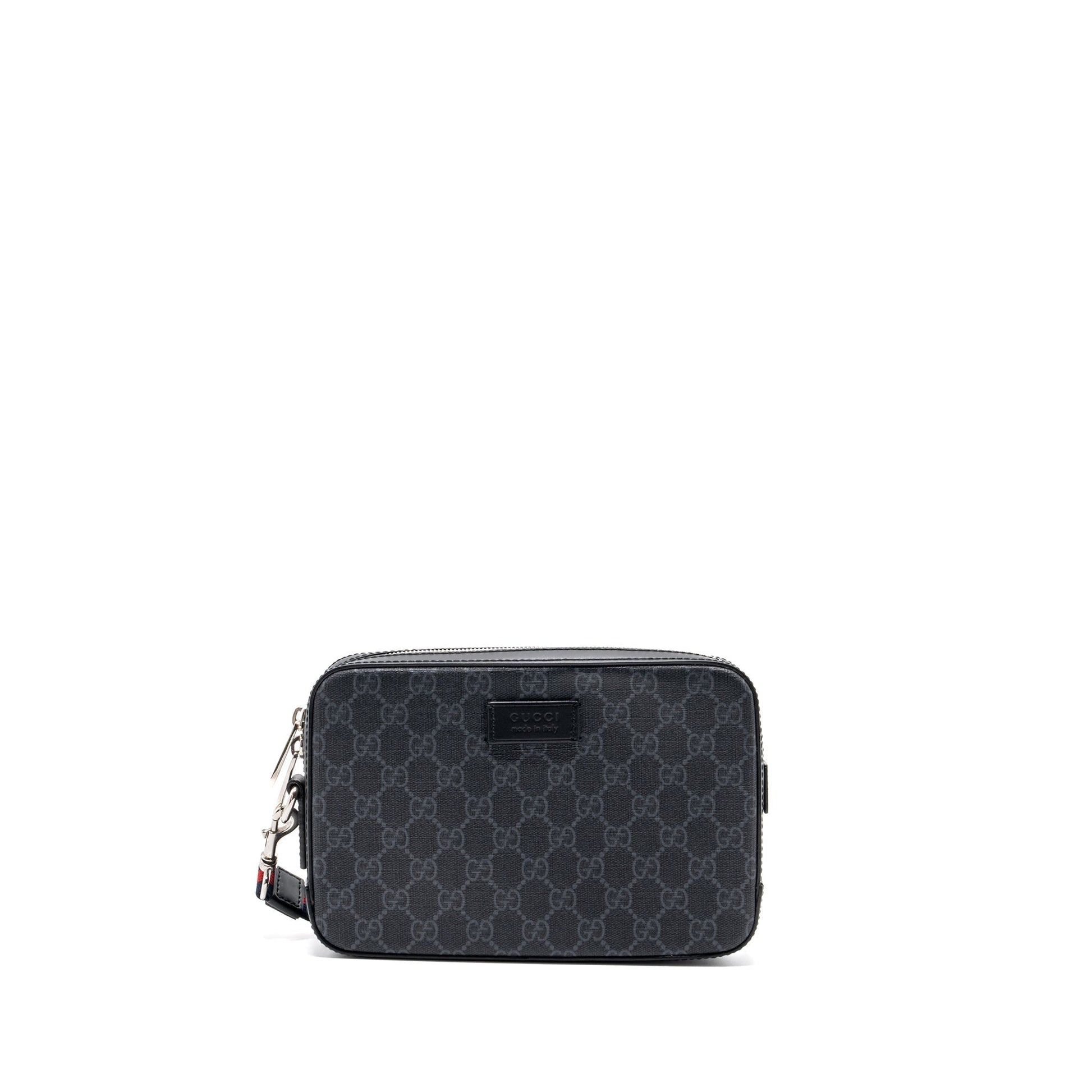 Gucci Clutch Supreme Shw Canvas Black Clutch Bag