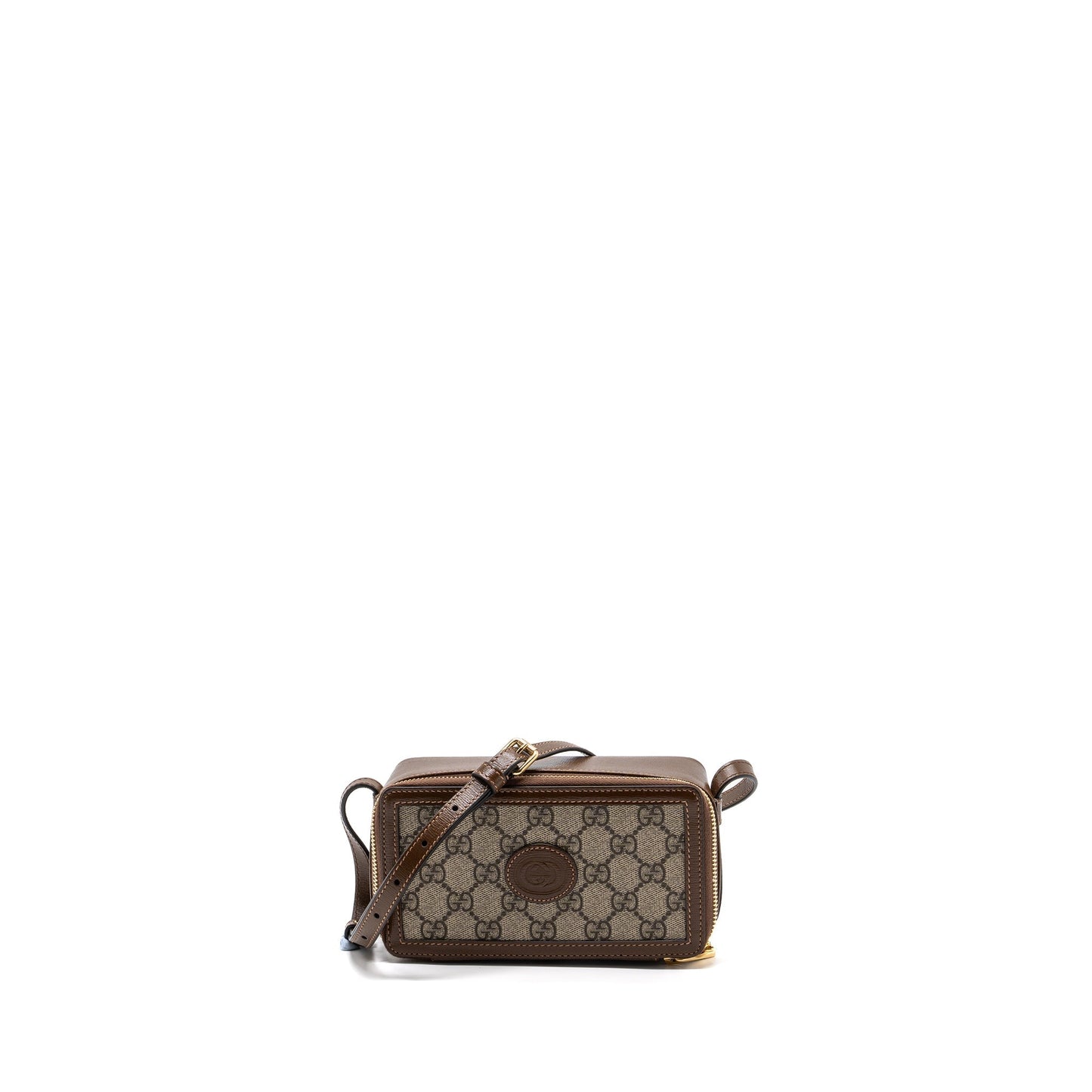Gucci Box Bag Supreme Leather Canvas Crossbody Bag