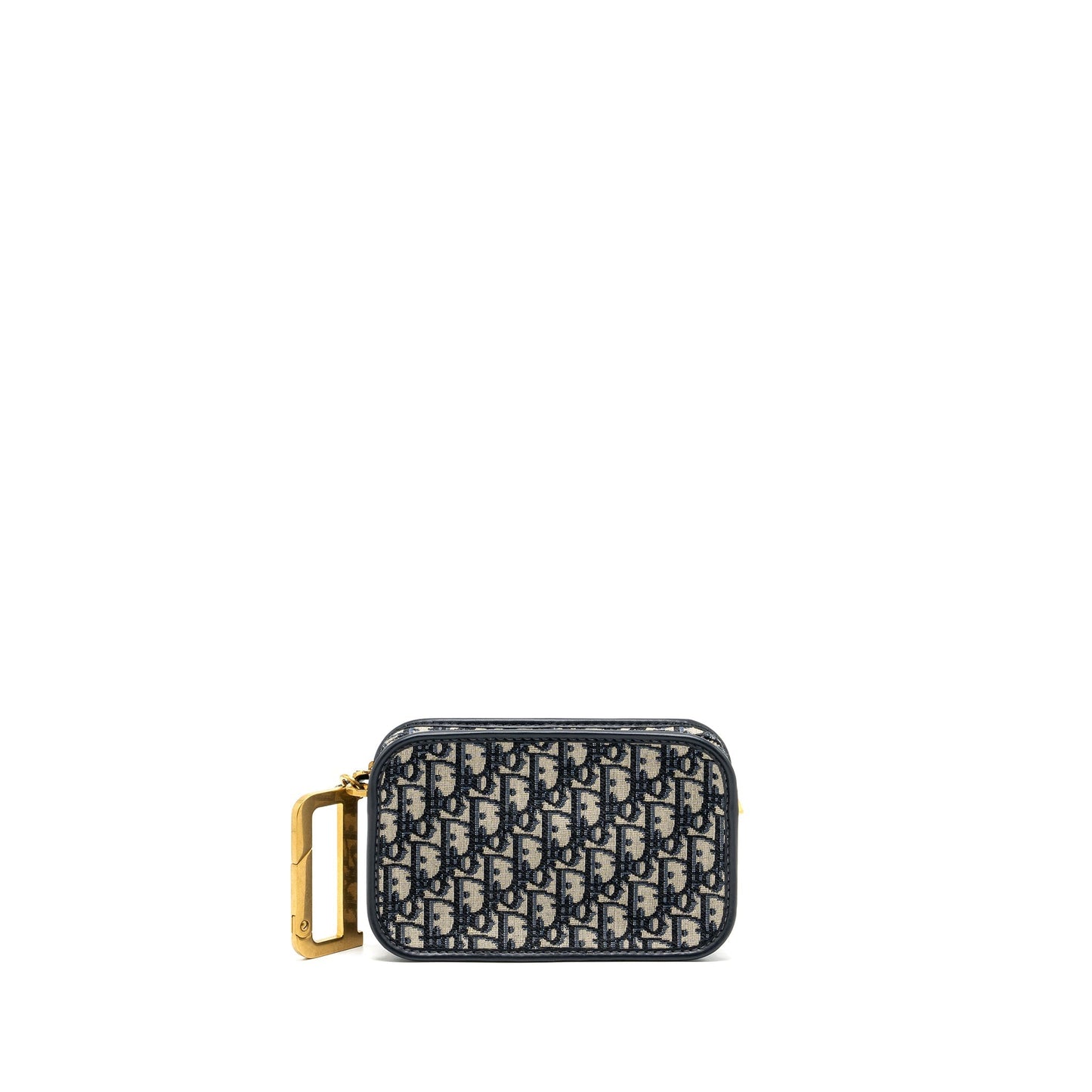 Dior Oblique quake Clutch Handbag Canvas Blue Clutch Bag
