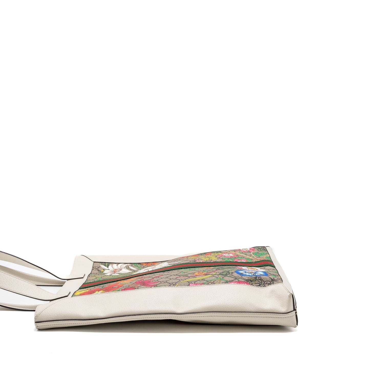 Gucci Ophidia Trimmed Flora Printed Coated Tote Mulitcolour Leather Canvas Tote Bag