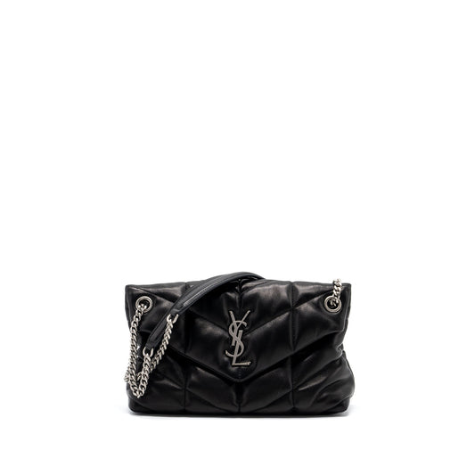 YSL Saint Laurent Saint Laurent Puffer Lambskin Travel Bag Black Small