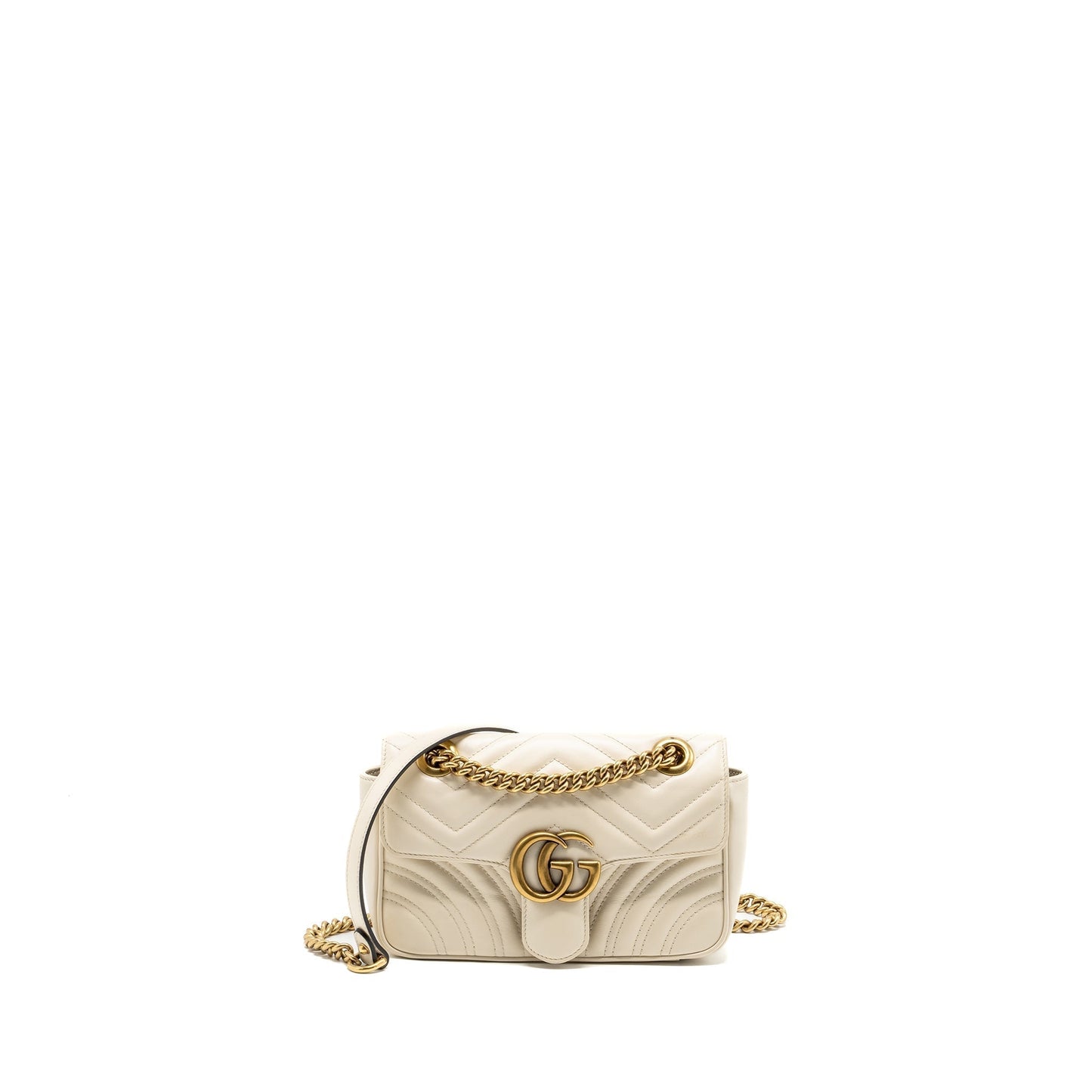 Gucci Marmont Bag Calfskin White Mini Travel Bag