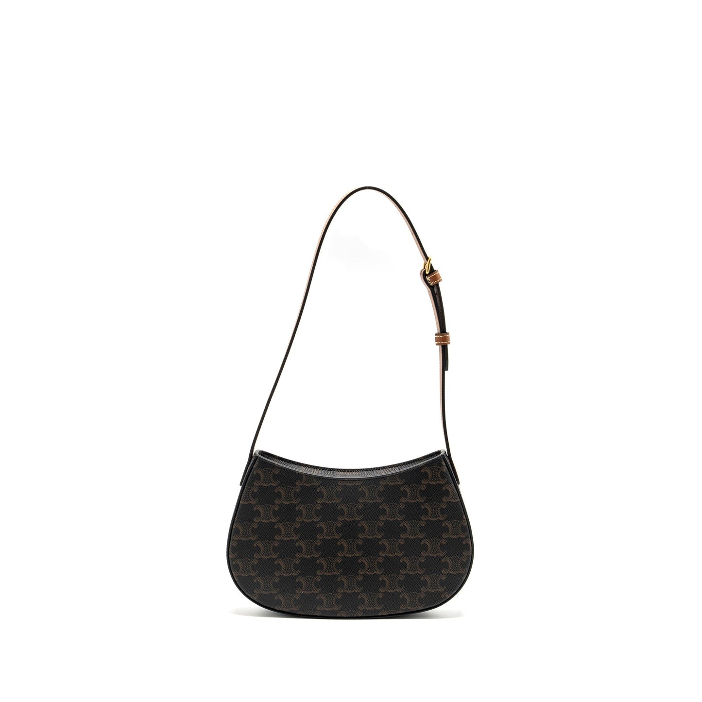 Celine Tilly Purse In Triomphe Calfskin Handbag Canvas Tan Travel Bag