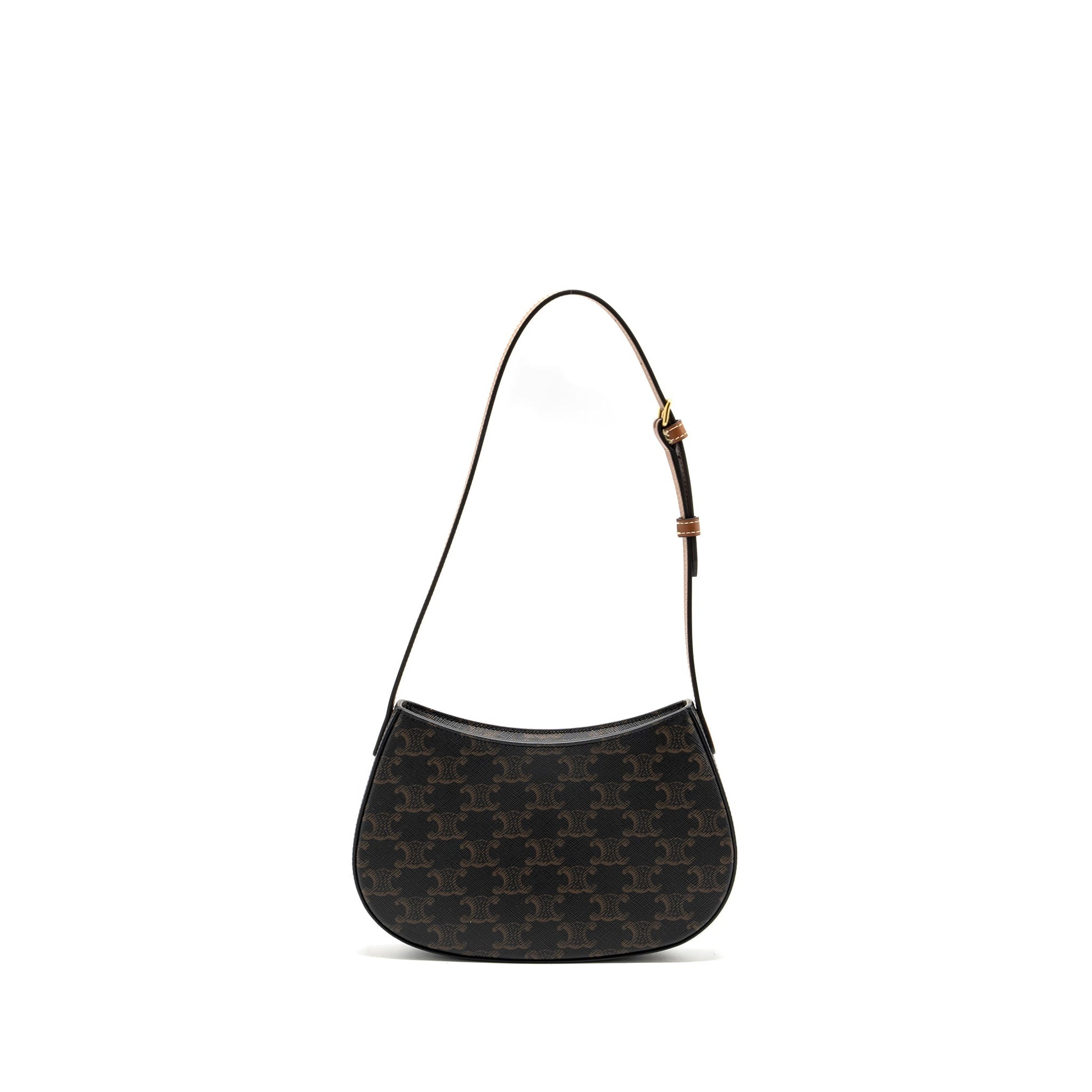 Celine Tilly Purse In Triomphe Calfskin Handbag Canvas Tan Travel Bag