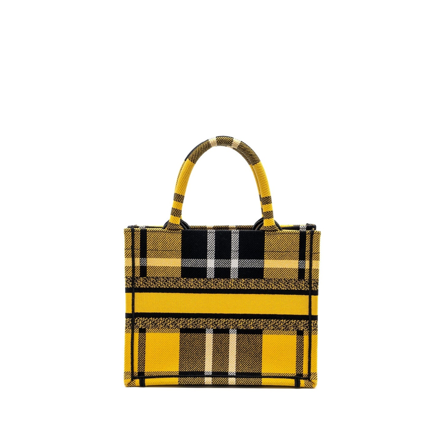 Dior Book Tote Yellow Handbag Canvas Black Tote Bag