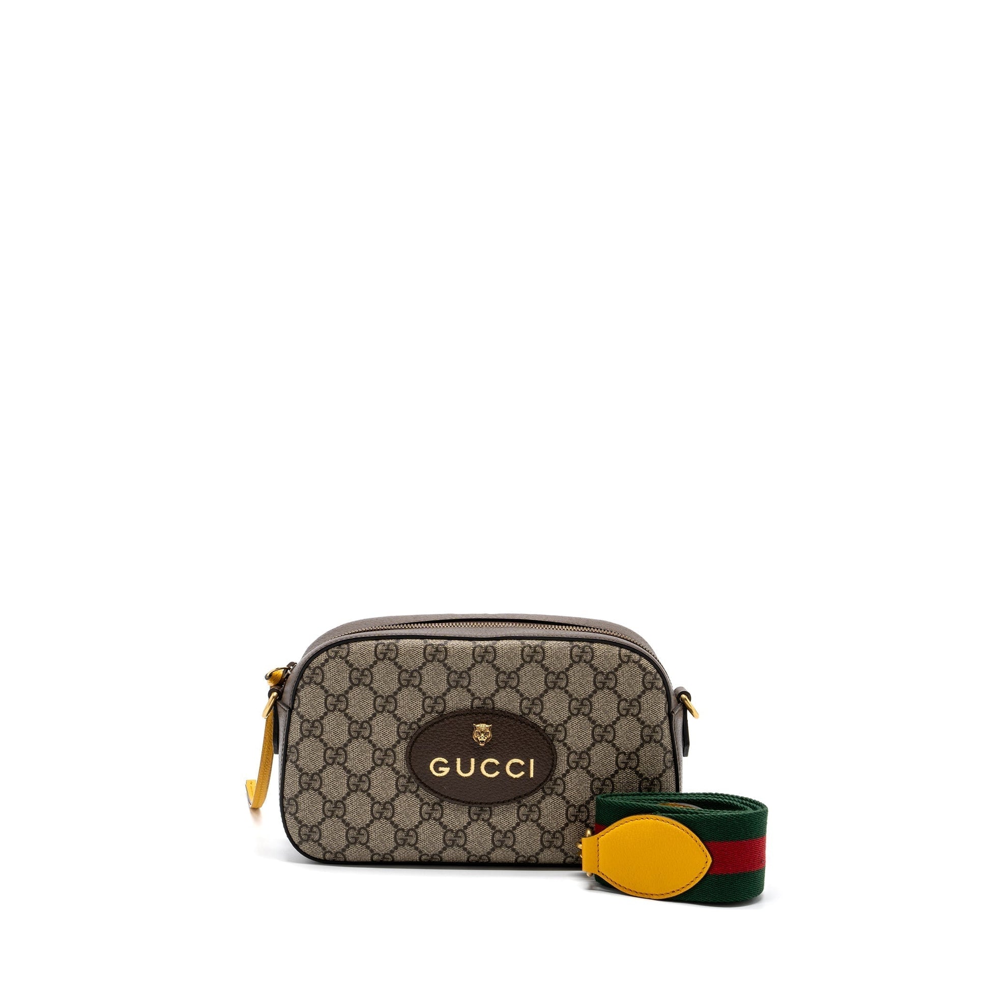 Gucci Camera Bag Supreme Multicolour Canvas Brown Travel Bag