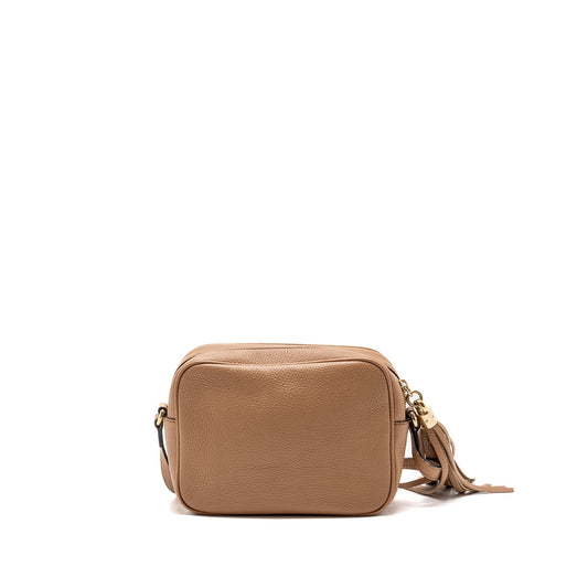 Gucci Disco Soho Bag Calfskin Beige Travel Bag