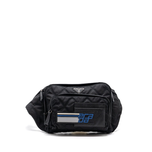 Prada Bum Purse Handbag Nylon Black Travel Bag