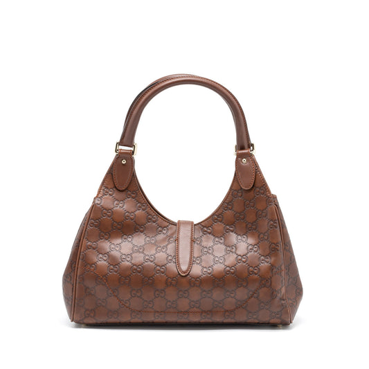 Gucci Jackie Bag Supreme Calfskin Brown Travel Bag