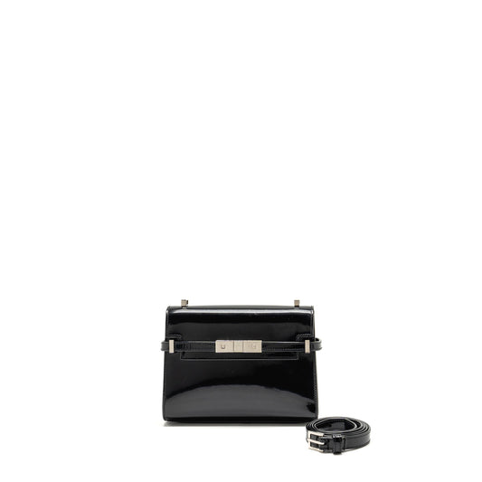 YSL Saint Laurent Saint Laurent Manhattan Purse Calfskin Shoulder Bag Black Black Shw