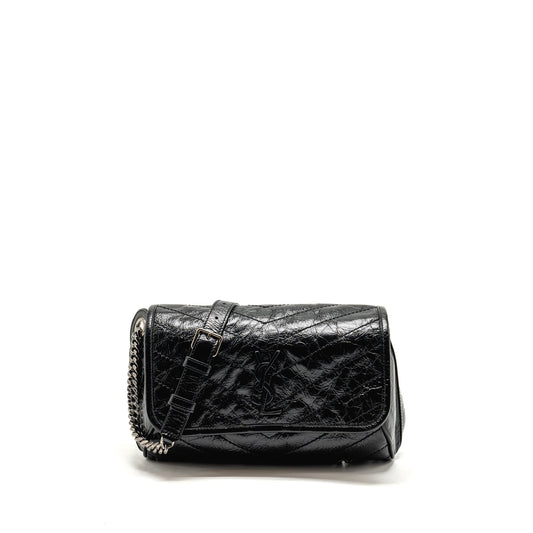 YSL Saint Laurent Saint Laurent Niki Body Calfskin Travel Bag Black