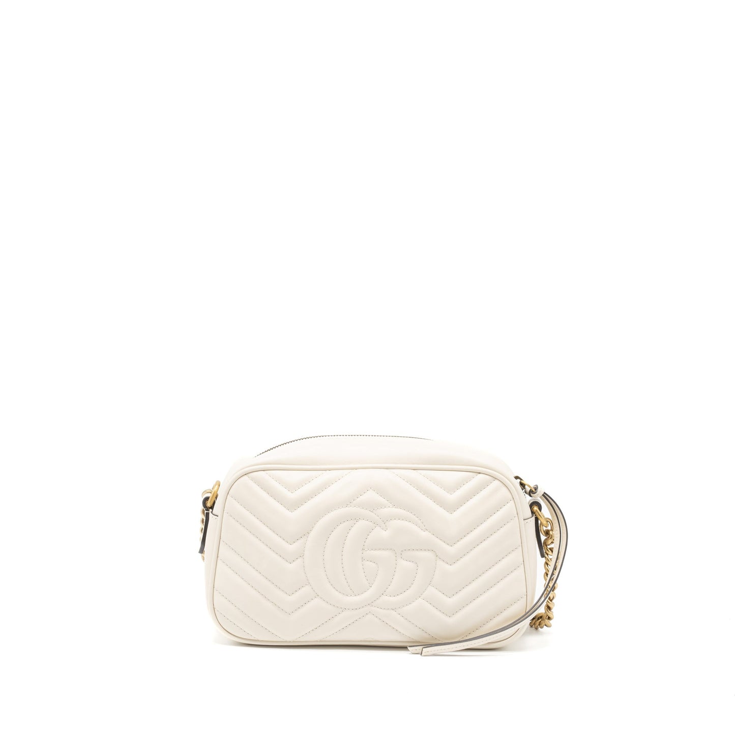 Gucci Marmont Camera Shoulder Bag Calfskin White