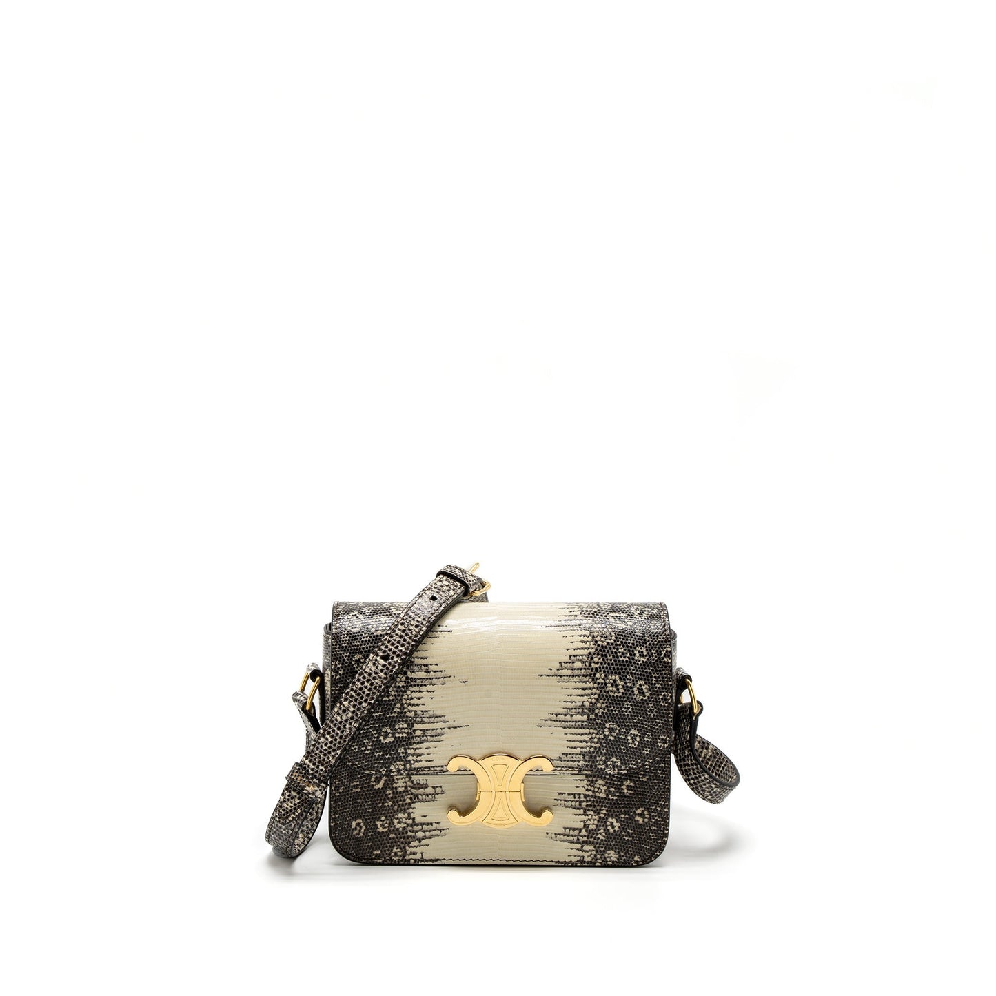 Celine Teen Triomphe Purse Lizard Natural Colour Handbag Travel Bag