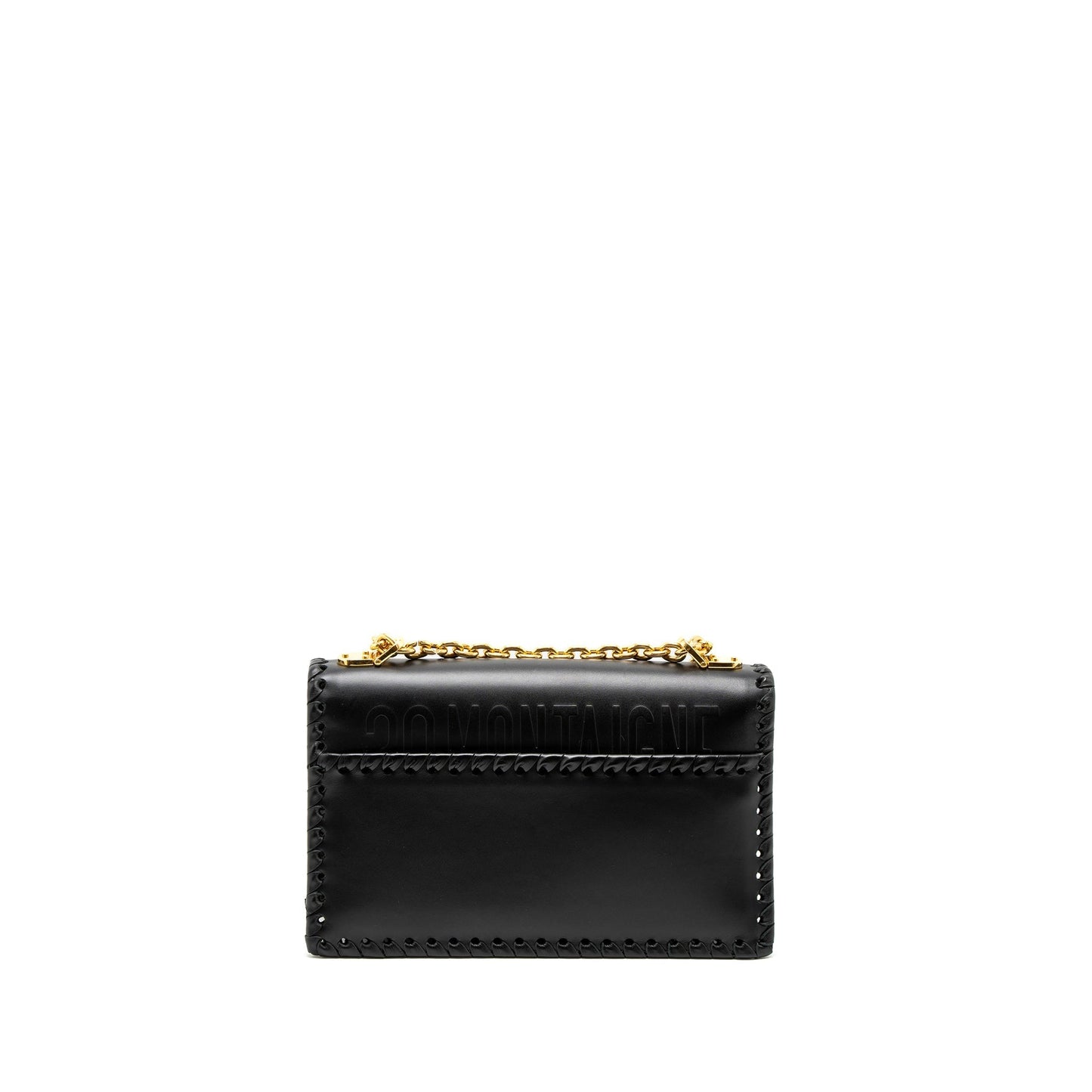 Dior Montaigne Purse Calfskin Handbag Black Flap Travel Bag