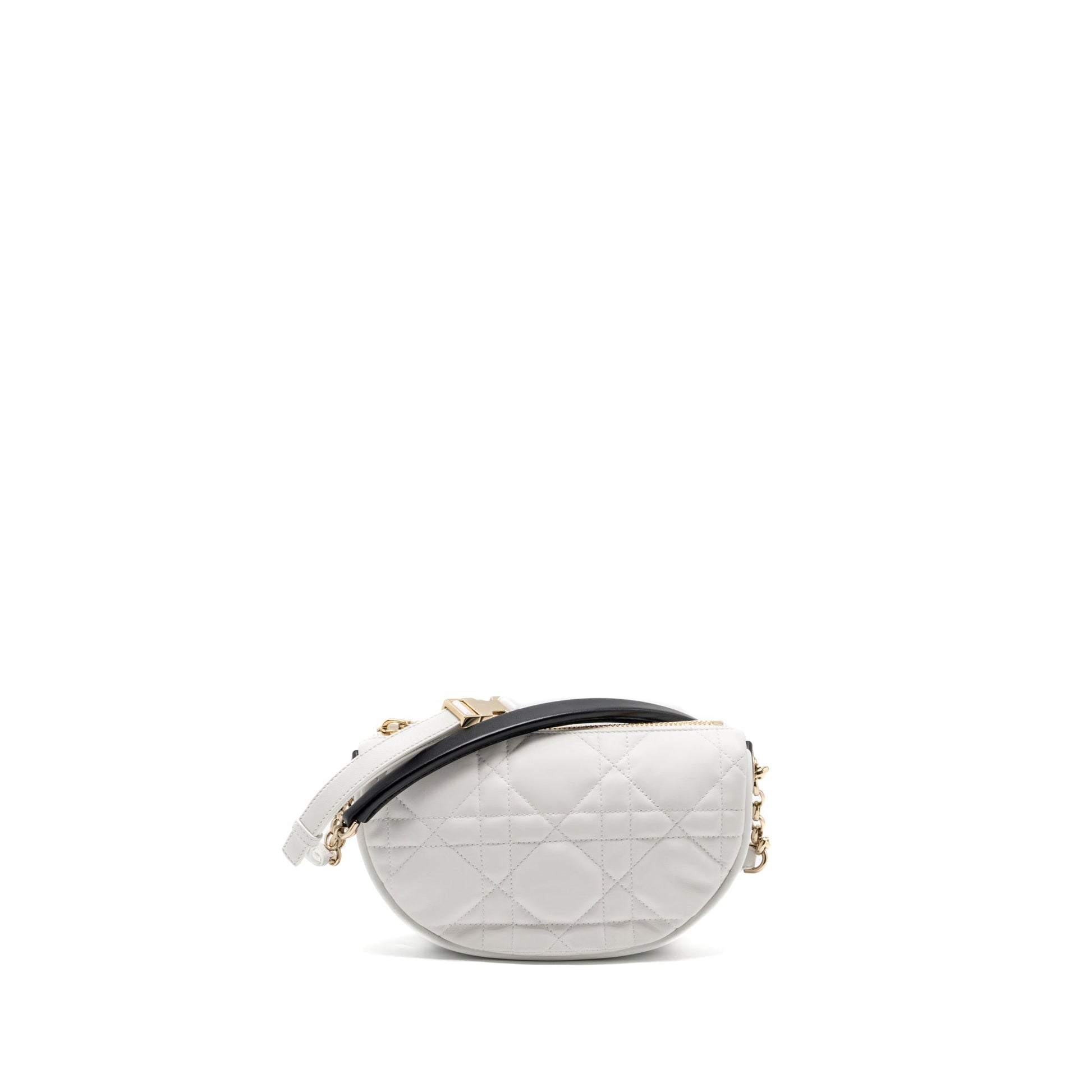 Dior Vibe Hobo Purse Lambskin Handbag White Medium Travel Bag