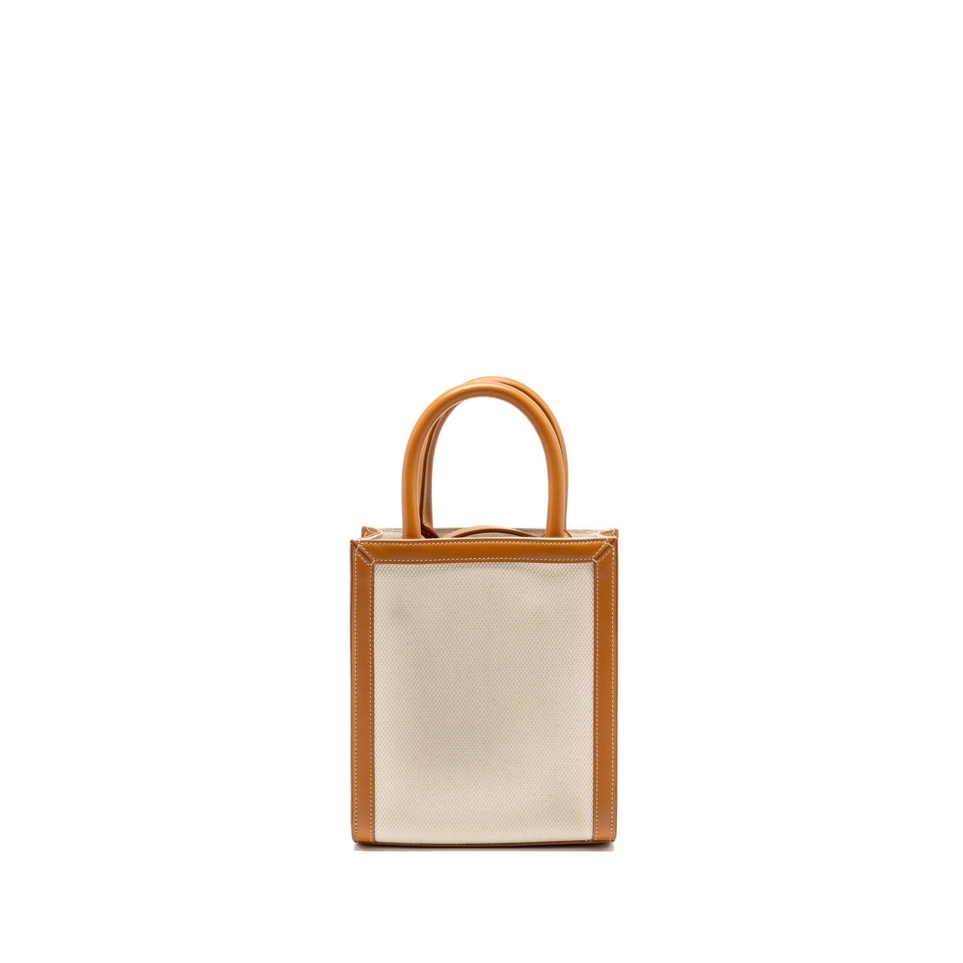 Celine Vertical Cabas Calfskin Multicolour Handbag Canvas Mini Travel Bag