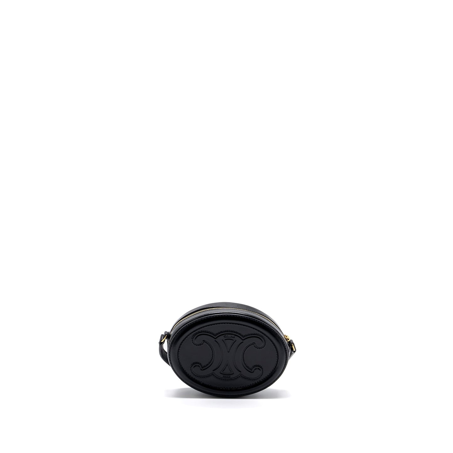 Celine Oval Purse Cuir Triumphed Calfskin Handbag Black Travel Bag