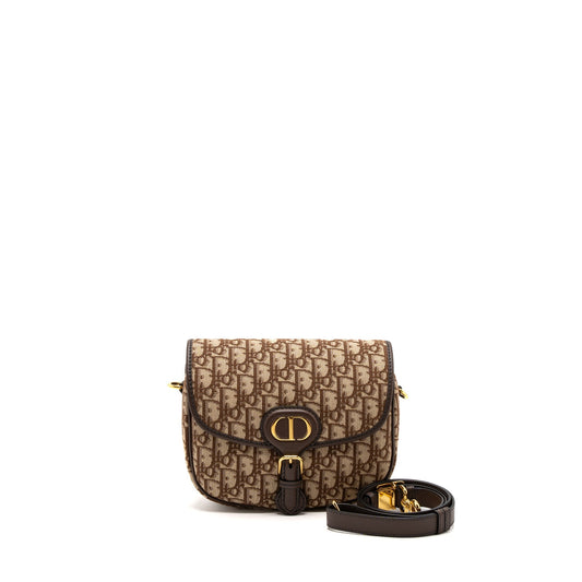 Dior Bobby Purse Oblique Jacquard Handbag Brown Medium Travel Bag