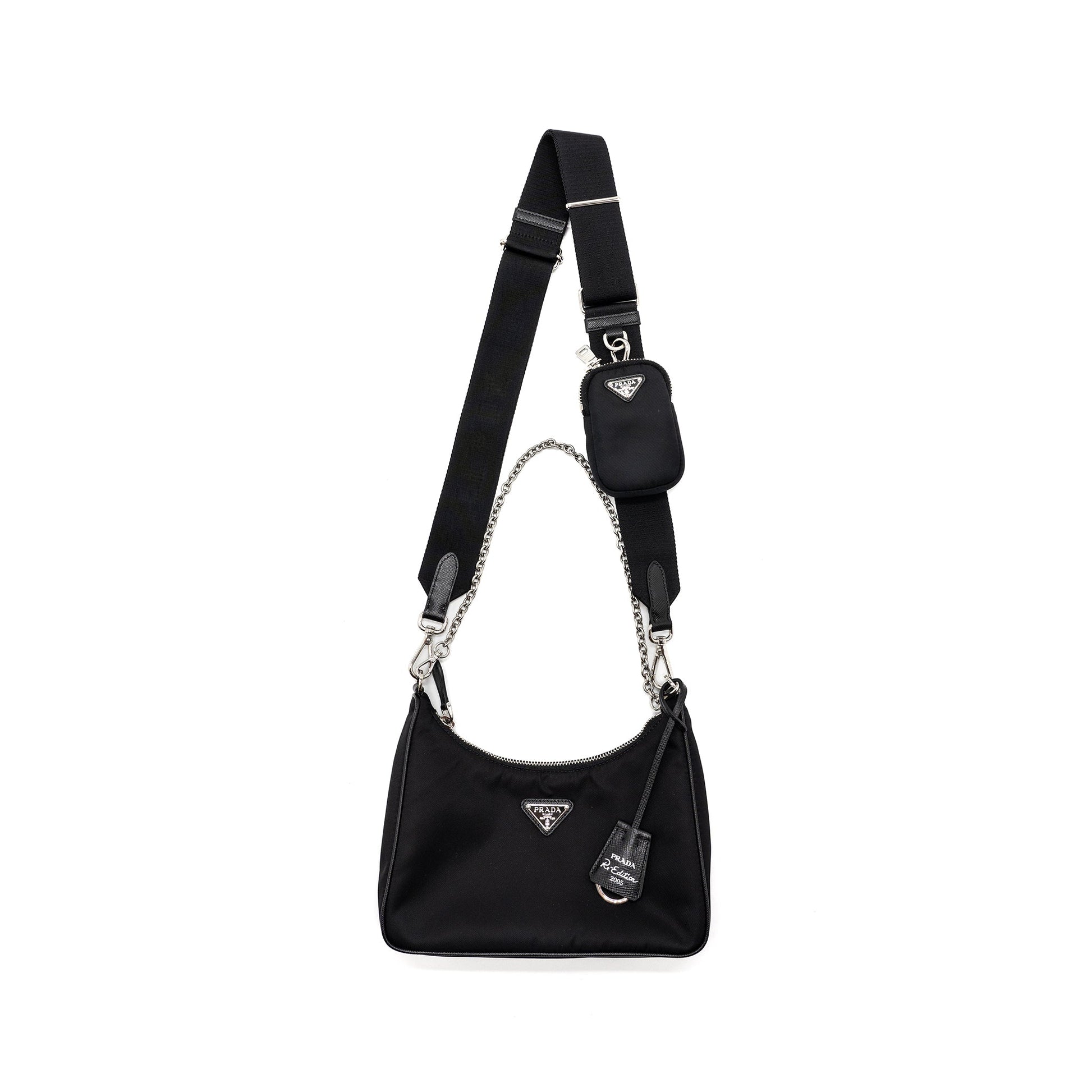 Reedition Handbag Nylon Black Travel Bag