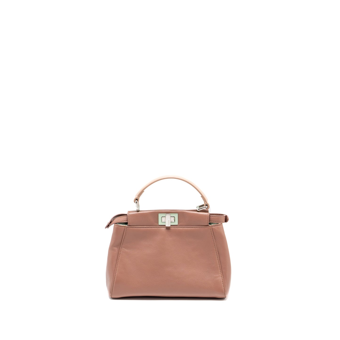 Fendi Peekaboo Purse Dark Lambskin Pink Mini Travel Bag