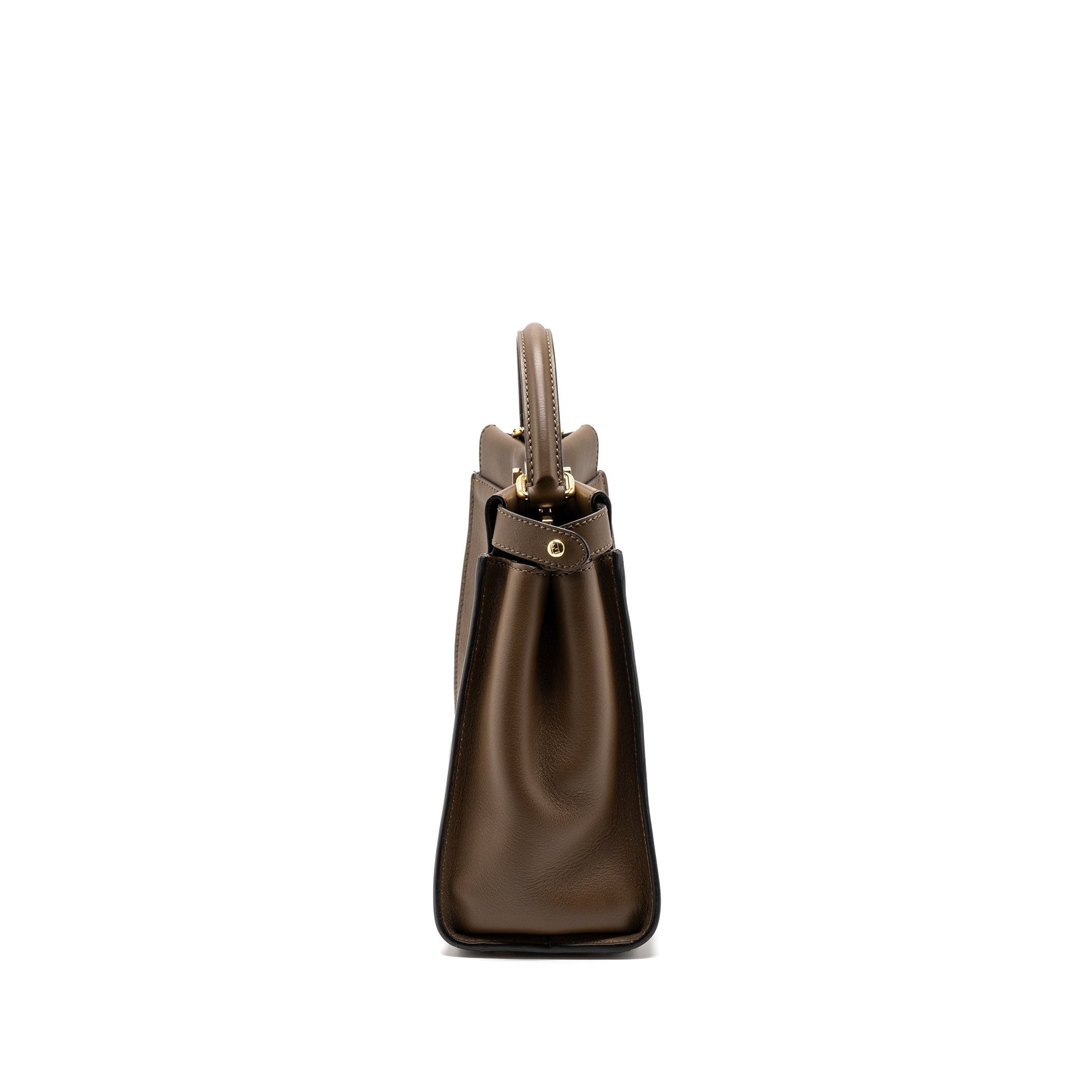 Fendi Peekaboo Purse Calfskin Tobaco Medium Travel Bag